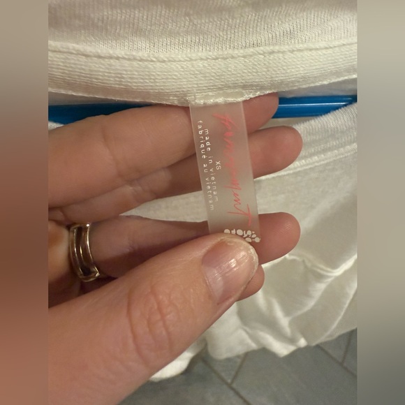 FP Movement White Quarter Sleeve Top, Size XS - Picture 3 of 5